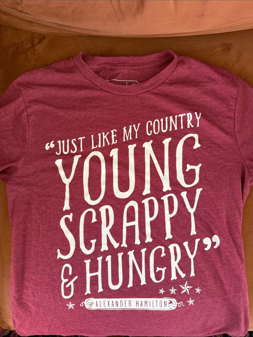 Hamilton Young Scrappy & Hungry' Burgundy Graphic Tee